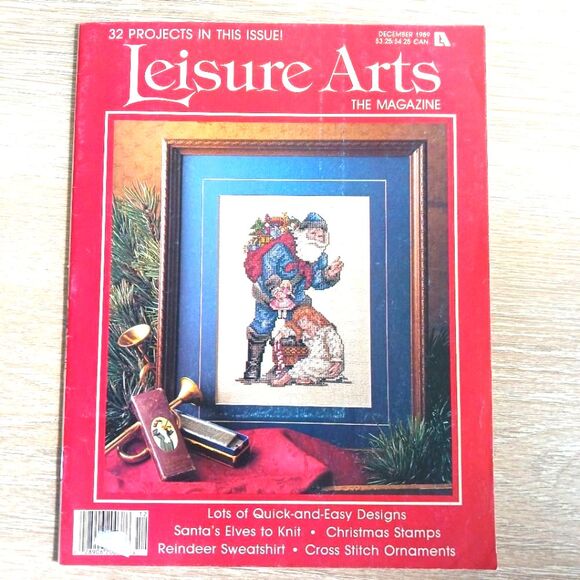 Vintage 80's Leisure Arts Magazine 32 Exciting Projects Holidays Christmas - Picture 1 of 8